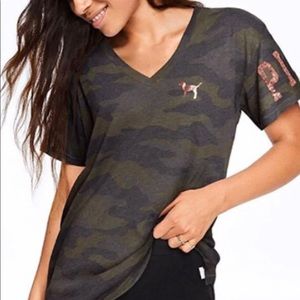 NEW Victoria Secret Pink Small Camo Bling Shirt